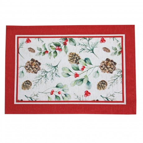 Pano de Tabuleiro de Natal Pine Berry 0.35x0.50