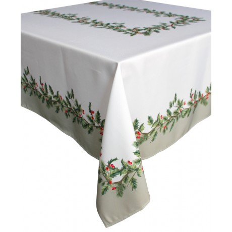 Toalha de Mesa de Natal Ilex 1.80x3.10 Toalha de Mesa de Natal Ilex 1.80x3.10