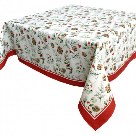 Toalha de Mesa de Natal Pine Berry 1.80x3.10