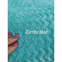 Tecido Tipo Pelo Zigzag Verde Menta 1.50m largura