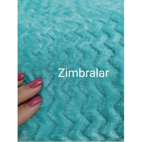 Tecido Tipo Pelo Zigzag Verde Menta 1.50m largura Tecido Tipo Pelo Zigzag Verde Menta 1.50m largura