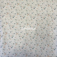 Tecido Popeline Branco Estrelinhas Azul Laranja Bege 1.50m largura, Le Tissu By Domotex Tecido Popeline Branco Estrelinhas Azul Laranja Bege 1.50m largura, Le Tissu By Domotex