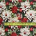 Tecido Natal Popeline Flores e Ramagens 3D 1.50m largura Tecido Natal Popeline Flores e Ramagens 3D 1.50m largura