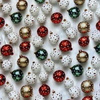 Tecido Natal Popeline Bolas de Natal 3D 1.50m largura Tecido Natal Popeline Bolas de Natal 3D 1.50m largura